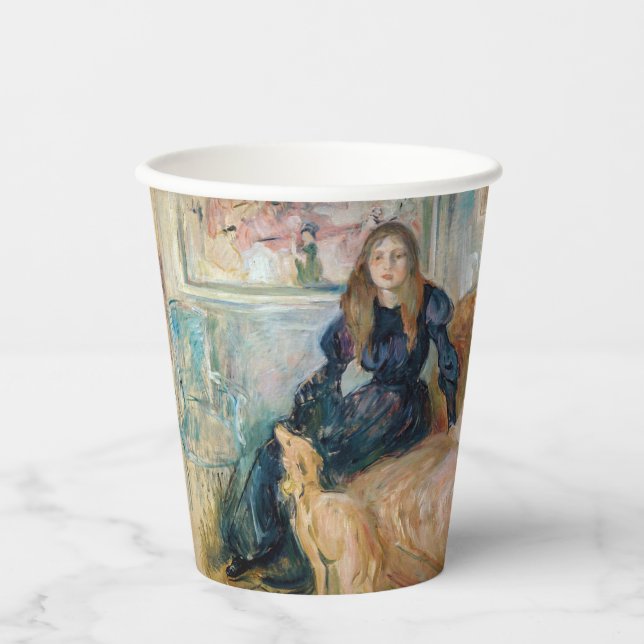 Vasos De Papel Berthe Morisot - Julie y su Greyhound Laerte (Anverso)