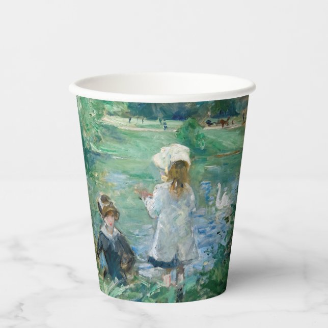 Vasos De Papel Berthe Morisot - Junto a un lago (Anverso)