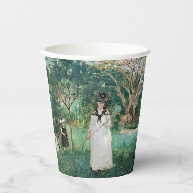 Vasos De Papel Berthe Morisot - La caza de mariposas (Anverso)