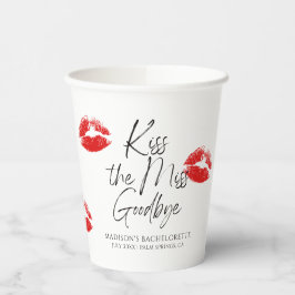 Vasos De Papel Besa A La Srta. Adiós Bachelorette