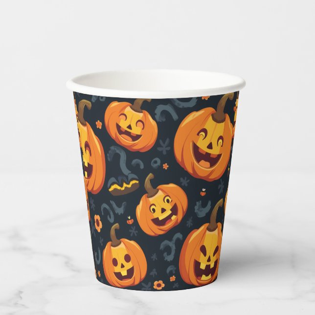Vasos De Papel beso de jack o'lantern (Anverso)