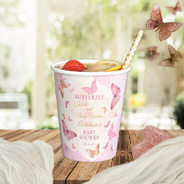Vasos De Papel Besos de mariposa y Chica de deseos de bebé Baby S