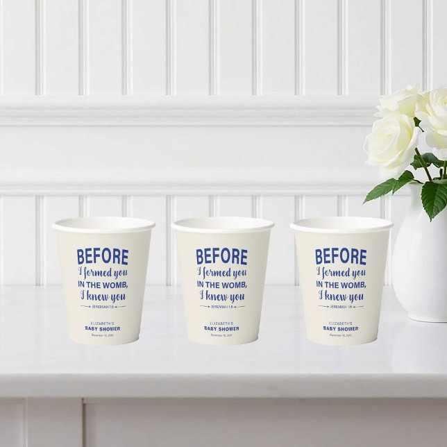 Vasos De Papel Biblia contra Baby Shower Jeremiah Christian Moder (Subido por el creador)