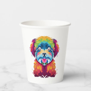 Vasos De Papel Bichon Frise Dog Pop Art