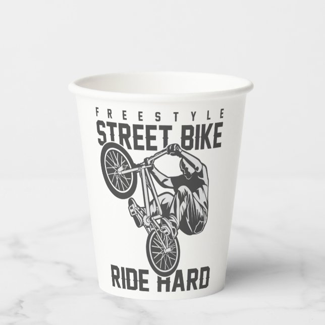 Vasos De Papel Bicicleta callejera (Anverso)
