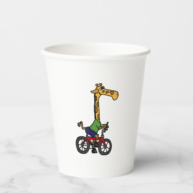 Vasos De Papel Bicicleta Guay Giraffe Riding (Anverso)