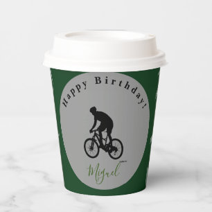 Vasos De Papel Bicicleta Rider Happy Birday Paper Cups HAMbyWG
