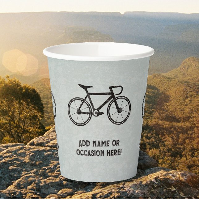 Vasos De Papel Bicicletas y tu texto - tema deportivo masculino (Subido por el creador)