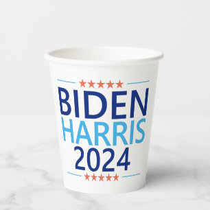 Vasos De Papel Biden Harris 2024 para Presidente Elección EEUU