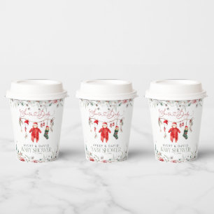 Vasos De Papel Bienvenida a Baby Shower de los Navidades de bebé