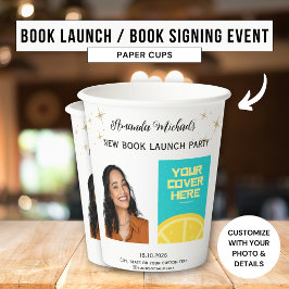Vasos De Papel Bienvenida al Fiesta de lanzamiento del libro de a