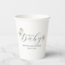Vasos De Papel Bienvenida Baby Shower de Baby Spring