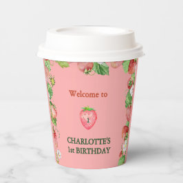 Vasos De Papel bienvenida de primer cumpleaños de chicas dulces d