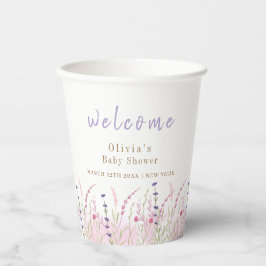 Vasos De Papel Bienvenidos al Pequeño Jardín de Flores Silvestres