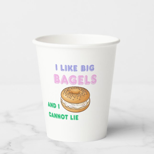 Vasos De Papel Big Bagels Funny Breakfast Shirt (Anverso)