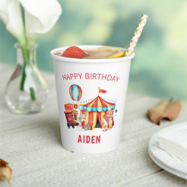 Vasos De Papel Big Top Circus Happy Birday