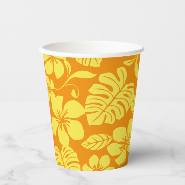 VASOS DE PAPEL BIKINI ROSA (MANDARINA/AMARILLO) (Anverso)