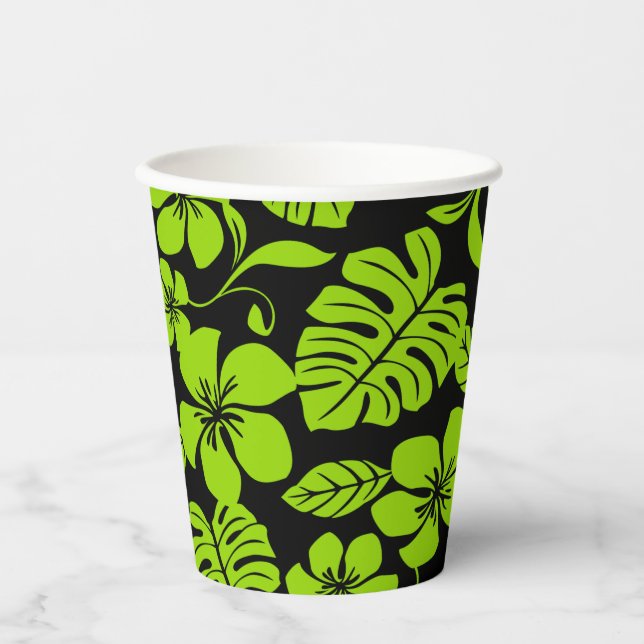 VASOS DE PAPEL BIKINI ROSA (NEGRO/LIMA) (Anverso)