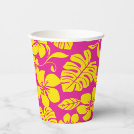 VASOS DE PAPEL BIKINI ROSA (ROSA FUERTE/AMARILLO)