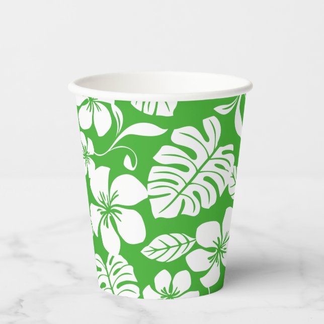 VASOS DE PAPEL BIKINI ROSA (VERDE CÉSPED) (Anverso)