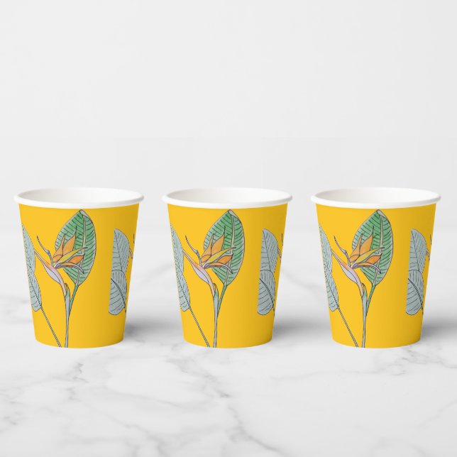 Vasos De Papel Bird of Paradise Flower (Multi)