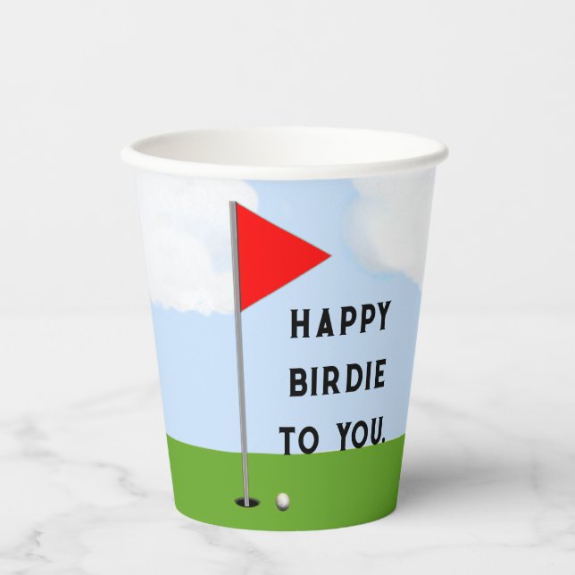 Vasos De Papel Birdie Golf Creativo (Anverso)