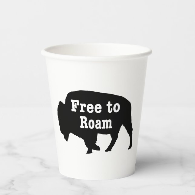 Vasos De Papel Bison Free To Roam (Anverso)