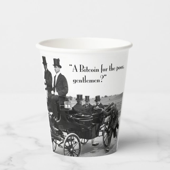 Vasos De Papel Bitcoin Beggar (Anverso)