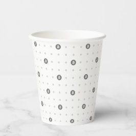 Vasos De Papel Bitcoin Polka Dot 8oz Paper Cup