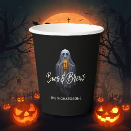 Vasos De Papel Black Boos & Brews Fantasma Halloween