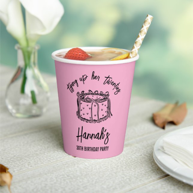 Vasos De Papel Black Bow amarra sus 20 años 30 (in situ)