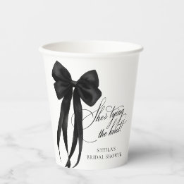 Vasos De Papel Black Bow Bridal Shower Paper Cup