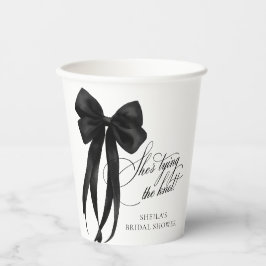 Vasos De Papel Black Bow Bridal Shower Paper Cup