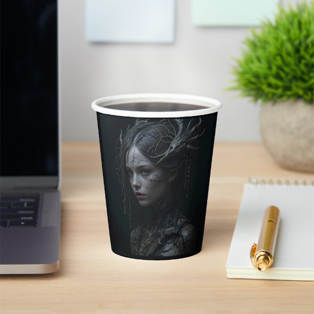 Vasos De Papel Black Gothic Girl (in situ)