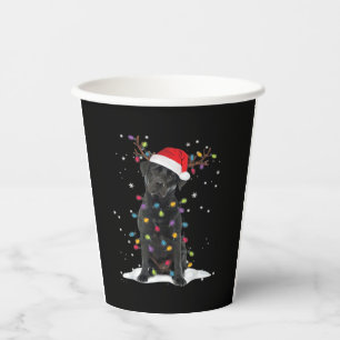 Vasos De Papel Black Labrador Xmas Dog Christmas Tree Light Class