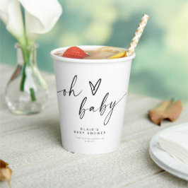 Vasos De Papel BLAIR Modern Minimal Boho Oh Baby Shower