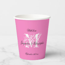 Blanco Chic Monograma Nombres Negros Hermoso Papel