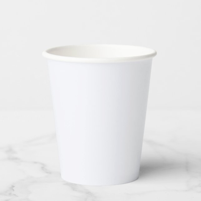 Vasos De Papel Blanco Fantasma Color Sólido (Anverso)