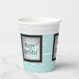 Vasos De Papel Blanco negro y gris moderno