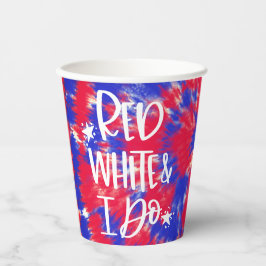 Vasos De Papel Blanco Rojo Lo Hago 4 Julio Bachelorette