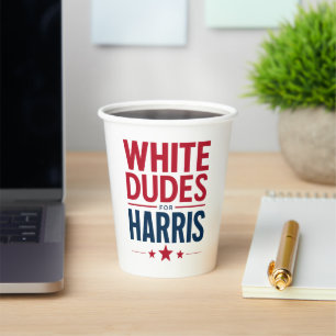 Vasos De Papel Blancos Para La Elección De Harris Kamala Harris 2