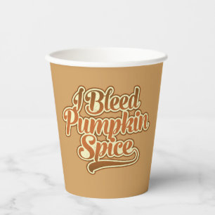 Vasos De Papel Bleed Calabaza Spice Paper Cup