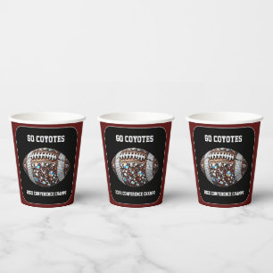 Vasos De Papel Bling Football Fiesta Big Juego Bowl