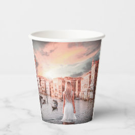 Vasos De Papel Blondie En La Venecia Romántica