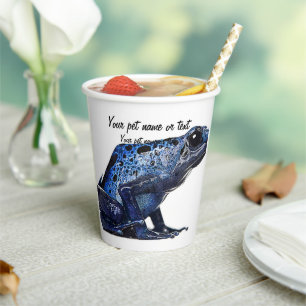 Vasos De Papel Blue and Black, Blue Poison Dart Frog