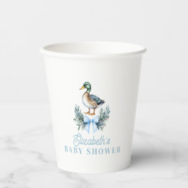 Vasos De Papel Blue Baby Boy Mallard Duck Baby Shower