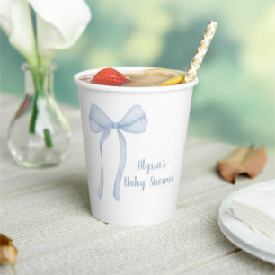 Vasos De Papel Blue Boy Coquette Baby Shower
