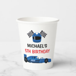 Vasos De Papel Blue Car Racing Party paper cups
