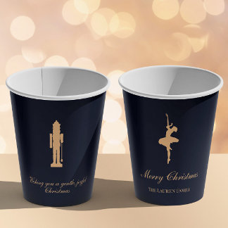 Vasos De Papel Blue elegant Nutcracker personalized cup