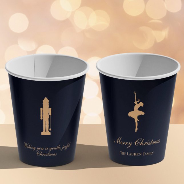 Vasos De Papel Blue elegant Nutcracker personalized cup (Subido por el creador)